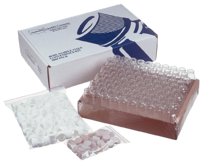 Unassembled Convenience Kits: EPA Vials with Caps and Septa 20 mL ...