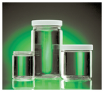 Wheaton&trade; Clear Straight-Sided Jars with Polyvinyl-lined Caps