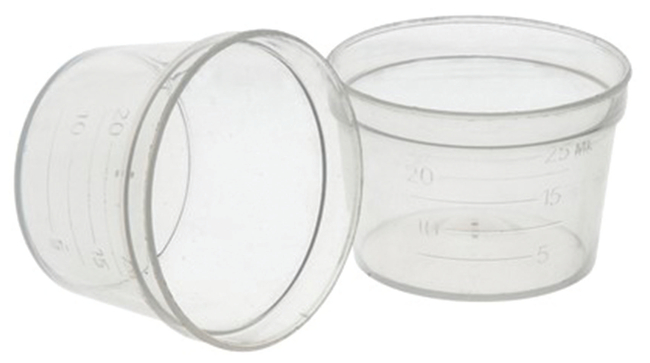 Small Graduated Cup - 25mL capacity, 5mL graduations