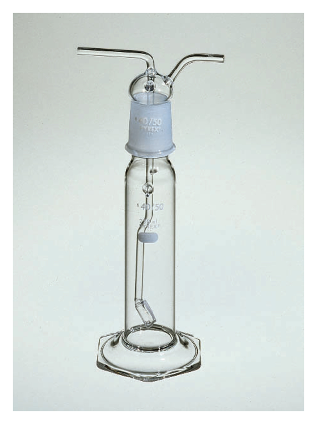 PYREX&trade; Gas Washing Tall-Form Bottles with Fritted Discs with Stopper Assembly