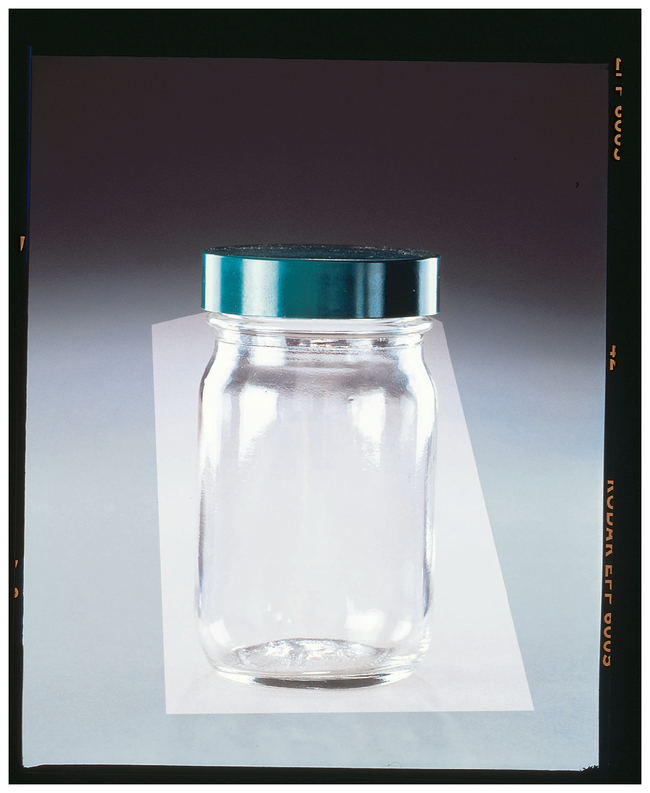 Clear Standard Wide Mouth Bottles with White Polypropylene Pulp/Vinyl Lined Cap