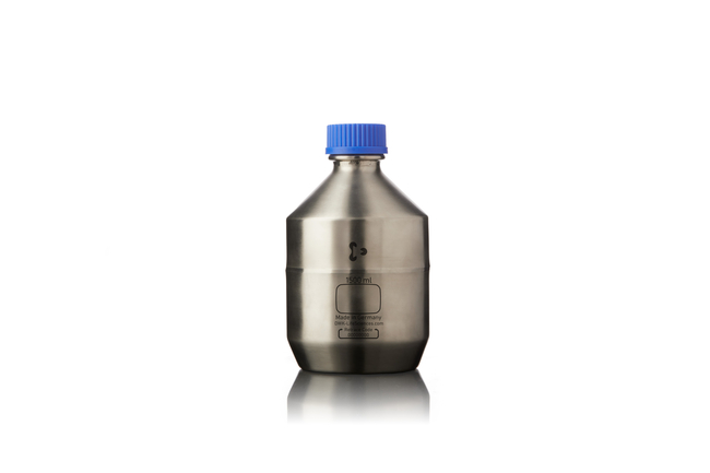 Stainless Steel Laboratory Bottle, with DIN 168-1 Thread, GL 45