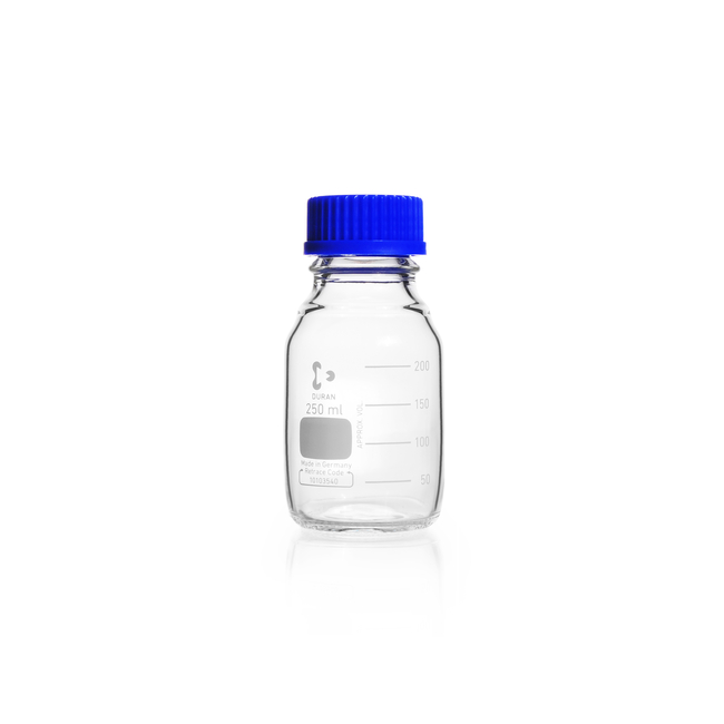 DURAN&trade; GL 45 Laboratory Glass Bottles With PP Screw Cap and Pouring Ring