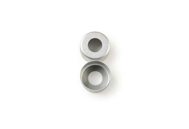 11mm Autosampler Vial Crimp Caps, Kombo Kit; 200 of Each Color; Silver, Blue, Green, Red, Yellow Aluminum Seals; Seal 2000 PTFE/Rubber Septa