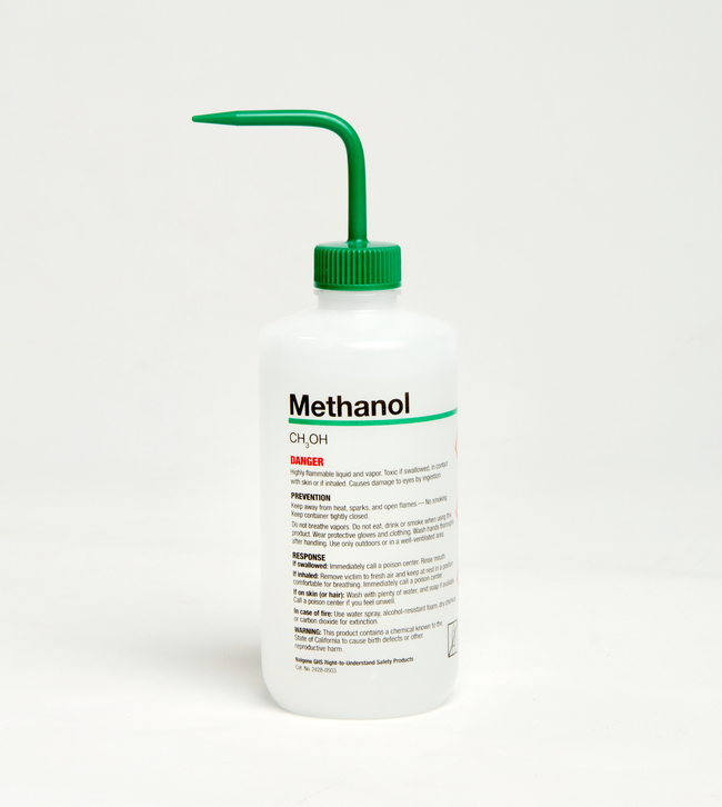 Nalgene&trade; Right-to-Understand Safety Wash Bottles featuring Globally Harmonized System (GHS) labeling