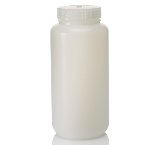 Nalgene&trade; Wide-Mouth HDPE Economy Bottles with Closure